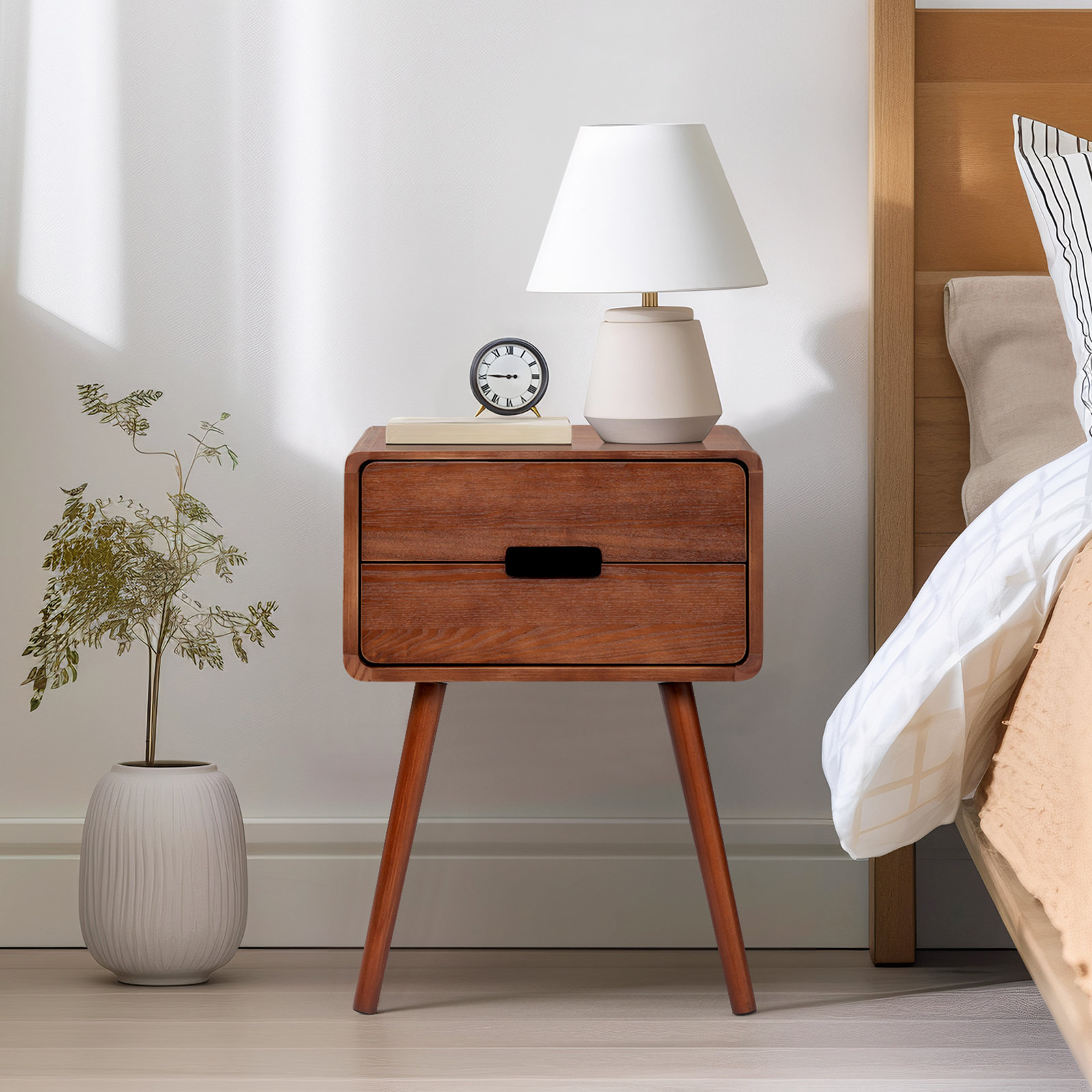 Wade Logan® Bohuslav Solid Wood Nightstand & Reviews | Wayfair